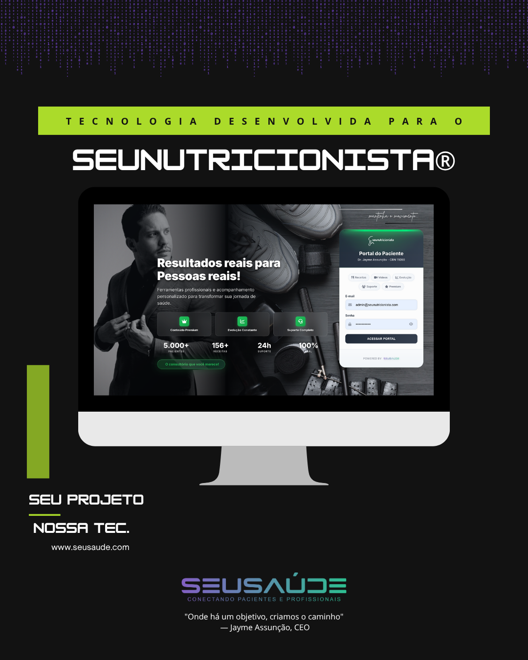 Plataforma white label SeuNutricionista: sistema de gestão e aplicativo para nutricionistas