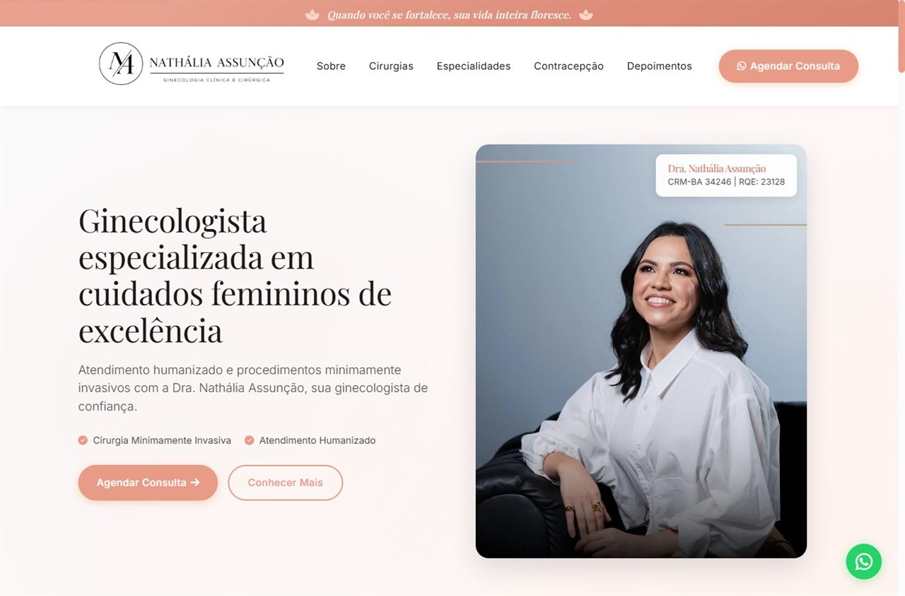 Site da Dra. Nathália Assunção
